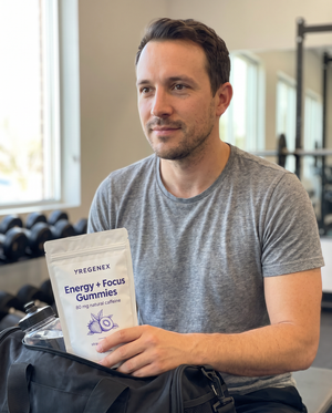 Energy + Focus Gummies In the gym bag
