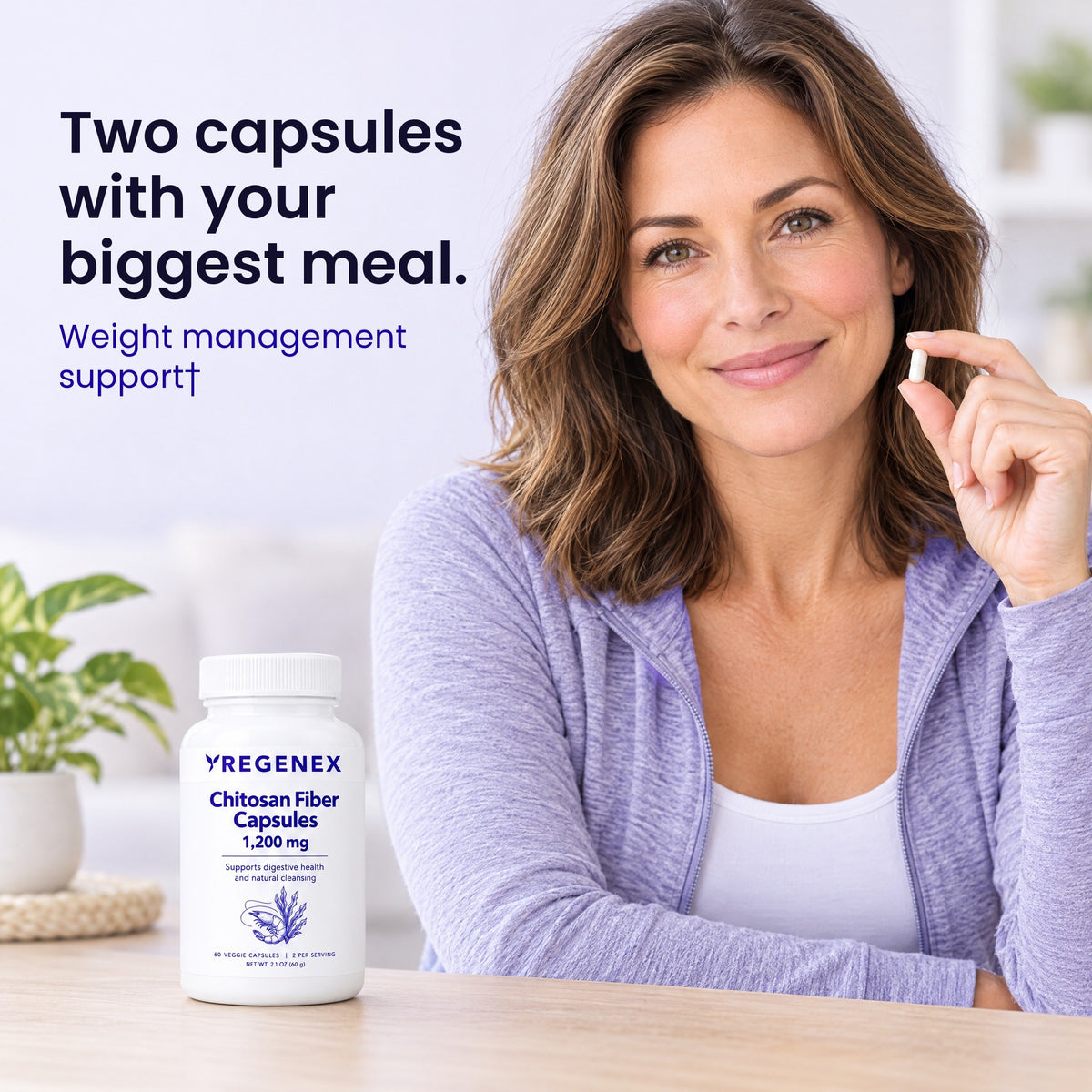 Chitosan Fiber Capsules 1,200 mg 4