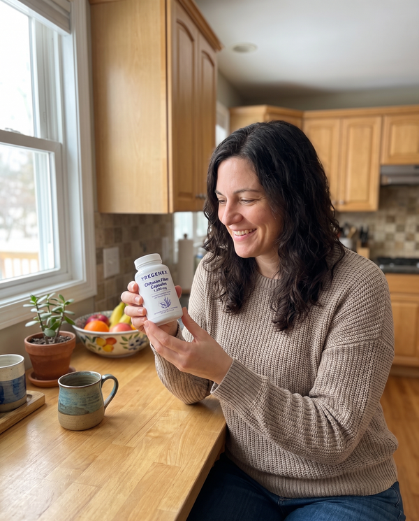 Chitosan Fiber Capsules 1,200 mg On the kitchen counter