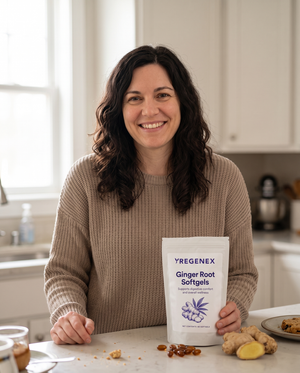 Ginger Root Softgels On the kitchen counter